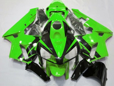Migliori Carene Moto Honda CBR600RR 2005-2006 - Verde Nero Lucido Design