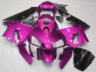 Migliori Carene Moto Honda CBR600RR 2003-2004 - Rosa Nero Lucido
