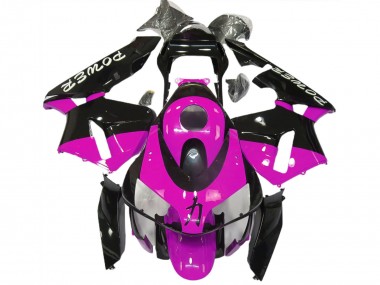 Migliori Carene Moto Honda CBR600RR 2003-2004 - Rosa Nero Lucido Power