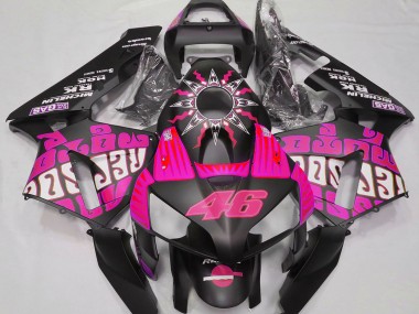 Migliori Carene Moto Honda CBR600RR 2003-2004 - Rosa Nero Lucido Rossi Repsol