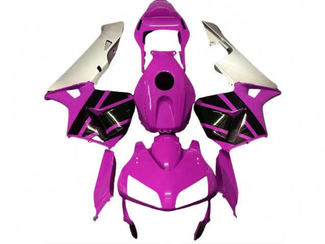 Migliori Carene Moto Honda CBR600RR 2003-2004 - Argento Rosa Nero Lucido
