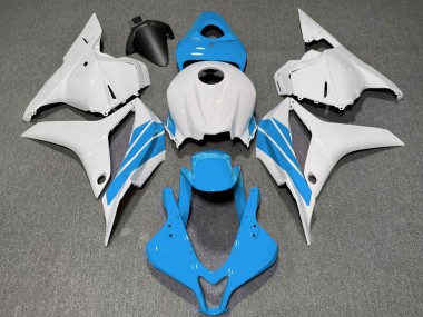 Migliori Carene Moto Honda CBR600RR 2009-2012 - Bianco Azzurro Chiaro Banda