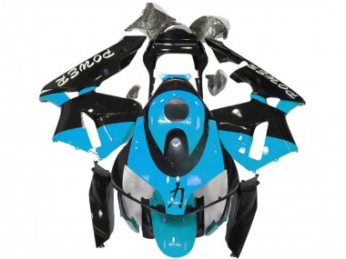 Migliori Carene Moto Honda CBR600RR 2003-2004 - Azzurro Chiaro Nero Lucido Power