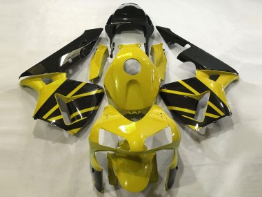 Migliori Carene Moto Honda CBR600RR 2003-2004 - Mustard Giallo Nero Lucido