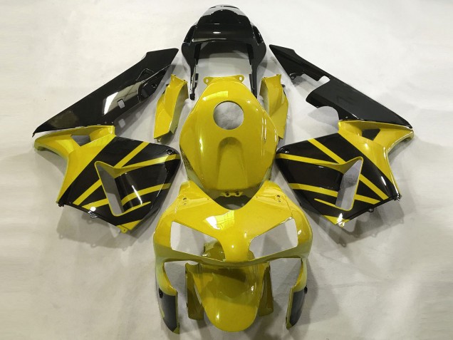 Migliori Carene Moto Honda CBR600RR 2003-2004 - Mustard Giallo Nero Lucido