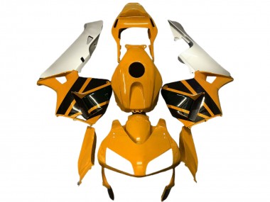 Migliori Carene Moto Honda CBR600RR 2003-2004 - Argento Mustard Giallo Nero Lucido