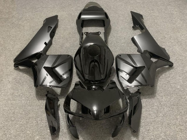Migliori Carene Moto Honda CBR600RR 2003-2004 - Nero Lucido Grigio Opaco OEM Stile