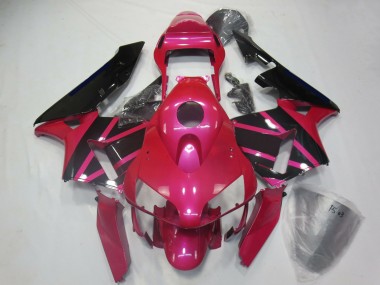 Migliori Carene Moto Honda CBR600RR 2003-2004 - Rosa Nero Lucido