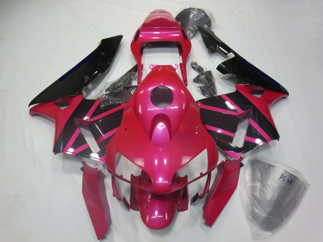 Migliori Carene Moto Honda CBR600RR 2003-2004 - Rosa Nero Lucido