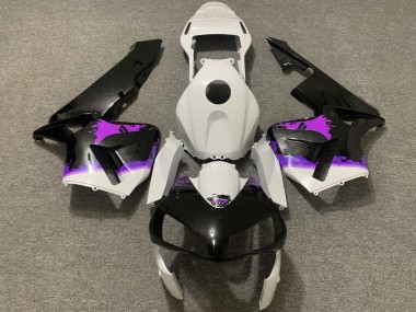 Migliori Carene Moto Honda CBR600RR 2003-2004 - Bianco Viola Nero Lucido Splatter