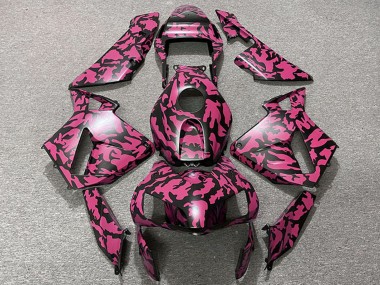 Migliori Carene Moto Honda CBR600RR 2003-2004 - Rosso Nero Camouflage