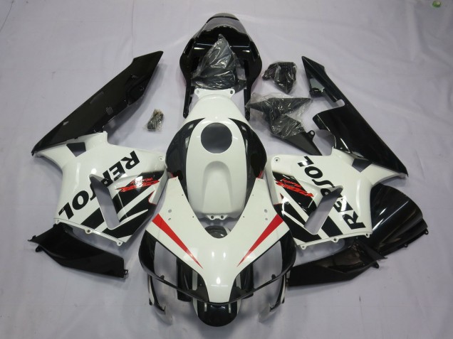 Migliori Carene Moto Honda CBR600RR 2003-2004 - Bianco Rosso Nero Lucido Repsol OEM Stile