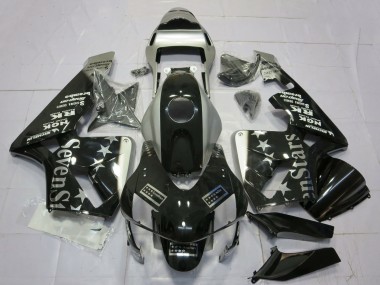 Migliori Carene Moto Honda CBR600RR 2003-2004 - Argento Nero Lucido SevenStars