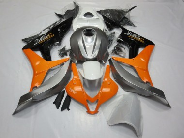 Migliori Carene Moto Honda CBR600RR 2007-2008 - Argento Arancia Nero Lucido