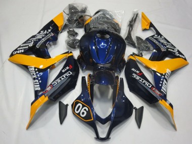 Migliori Carene Moto Honda CBR600RR 2007-2008 - Arancia Blu Nero Lucido