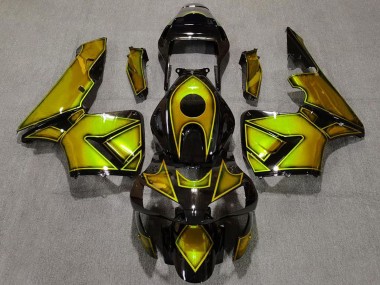 Migliori Carene Moto Honda CBR600RR 2003-2004 - Oro Nero Lucido