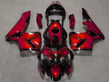 Migliori Carene Moto Honda CBR600RR 2003-2004 - Rosso Nero Lucido