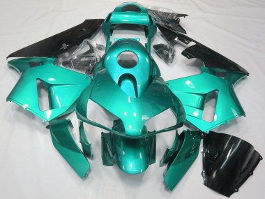 Migliori Carene Moto Honda CBR600RR 2003-2004 - Blu Verde Acqua Nero Lucido