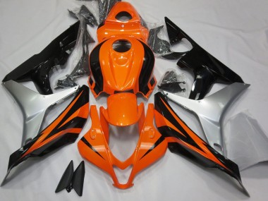 Migliori Carene Moto Honda CBR600RR 2007-2008 - Argento Arancia Nero Lucido OEM Stile