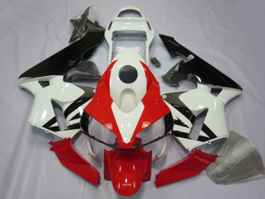 Migliori Carena Moto Honda CBR600RR 2003-2004 - Bianco Rosso Nero Lucido