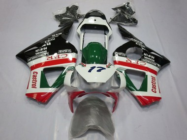 Migliori Carene Moto Honda CBR954RR 2002-2003 - Bianco Rosso Verde Nero Lucido CRR Castrol