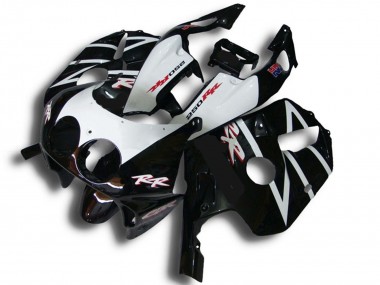 Migliori Carene Moto Honda CBR250RR 1990-1998 - Nero Lucido Bianco RR