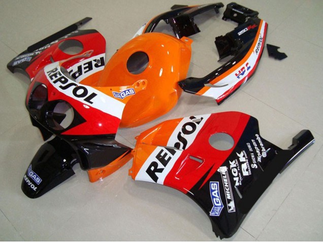 Migliori Carene Moto Honda CBR250RR 1990-1998 - Arancia Bianco Rosso Nero Lucido Classic Repsol