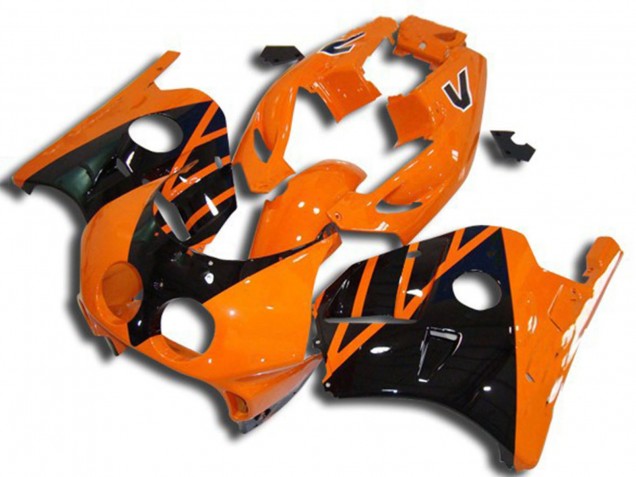 Migliori Carene Moto Honda CBR250RR 1990-1998 - Arancia Nero Lucido