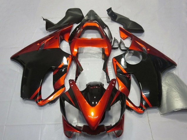 Migliori Carene Moto Honda CBR600 F4i 2001-2003 - Arancia Nero Lucido