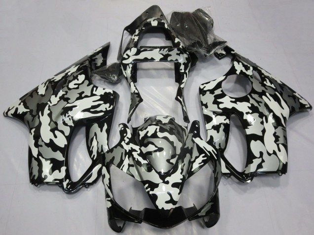 Migliori Carene Moto Honda CBR600 F4i 2001-2003 - Bianco Grigio Nero Camouflage