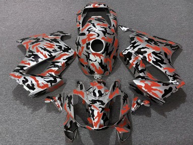 Migliori Carene Moto Honda VFR 800 2002-2013 - Rosso Camouflage