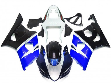Migliori Carene Moto Suzuki GSXR 1000 2003-2004 - Bianco Blu Nero Lucido