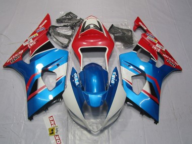 Migliori Carene Moto Suzuki GSXR 1000 2003-2004 - Rosso Blu Bianco