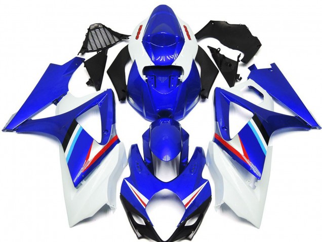Migliori Carene Moto Suzuki GSXR 1000 2007-2008 - Blu Bianco Rosso Nero