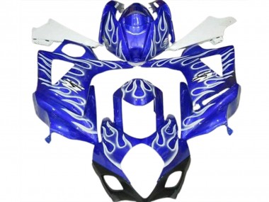 Migliori Carene Moto Suzuki GSXR 1000 2007-2008 - Blu Bianco Fiamma