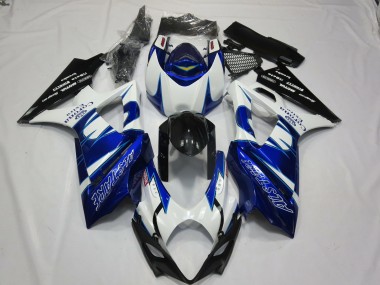 Migliori Carene Moto Suzuki GSXR 1000 2007-2008 - Bianco Blu Nero Corona Alstare