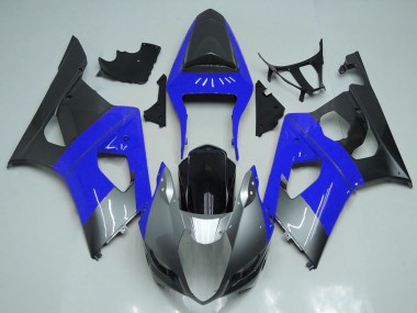 Migliori Carene Moto Suzuki GSXR 1000 2003-2004 - Blu Argento Nero