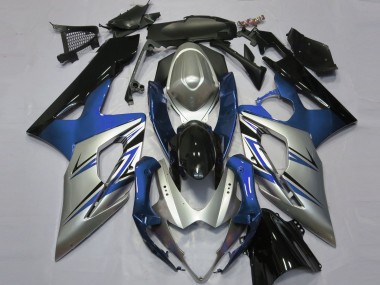Migliori Carene Moto Suzuki GSXR 1000 2005-2006 - Blu Argento Nero