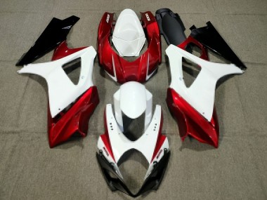 Migliori Carena Moto Suzuki GSXR 1000 2007-2008 - Bianco Rosso Nero