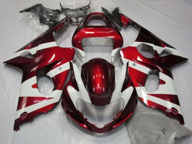Migliori Carene Moto Suzuki GSXR 1000 2000-2002 - Bianco Rosso