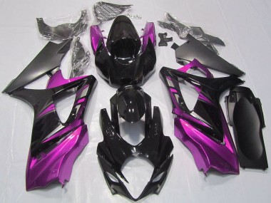 Migliori Carene Moto Suzuki GSXR 1000 2007-2008 - Nero Lucido Rosa