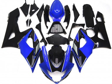 Migliori Carene Moto Suzuki GSXR 1000 2005-2006 - Blu Nero Lucido