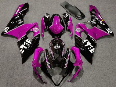 Migliori Carene Moto Suzuki GSXR 1000 2005-2006 - Rosa Nero Lucido Bianco
