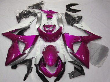 Migliori Carene Moto Suzuki GSXR 1000 2009-2016 - Rosa Bianco