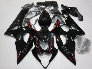 Migliori Carene Moto Suzuki GSXR 1000 2005-2006 - Nero Lucido Rosso