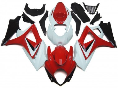 Migliori Carene Moto Suzuki GSXR 1000 2007-2008 - Bianco Rosso Nero OEM Stile