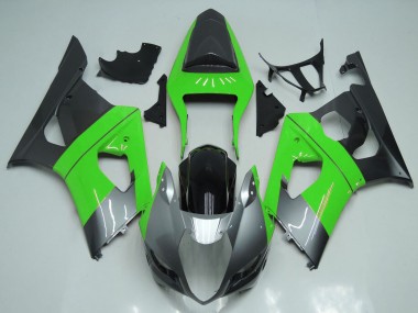 Migliori Carene Moto Suzuki GSXR 1000 2003-2004 - Verde Argento Nero
