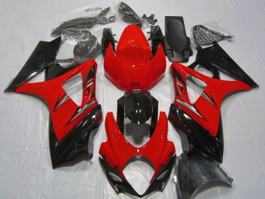 Migliori Carene Moto Suzuki GSXR 1000 2007-2008 - Rosso Nero Lucido