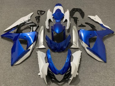 Migliori Carene Moto Suzuki GSXR 1000 2009-2016 - Bianco Argento Blu