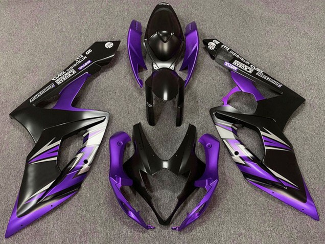 Migliori Carena Moto Suzuki GSXR 1000 2005-2006 - Nero Opaco Viola